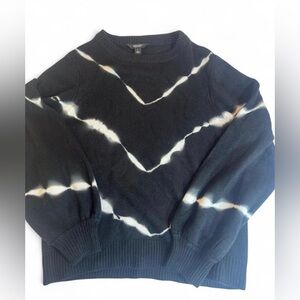 Simply Vera Vera Wang Black and White Crewneck Sweater